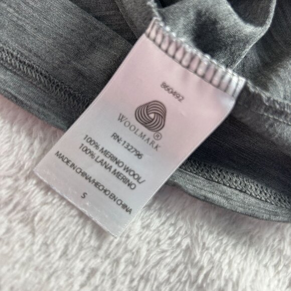 Segments Womens Grey Long Sleeve Merino Wool Baselayer Top Size Small Pullover - Picture 4 of 8